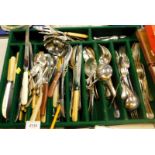 A canteen of silver plated shell pattern cutlery.