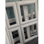 A group of UPVC window frames.