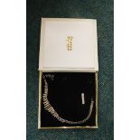 A Strada silver necklace, boxed.