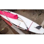 A Mistrel Explosion CHS windsurfer, further windsurfer, masts, etc. (a quantity)