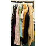 Various vintage clothing, overcoats, dresses, etc. (a quantity)