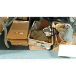 Kitchenalia, kettle, mixing bowl, plates, etc. (3 boxes)