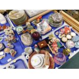 Household wares, comprising trinket boxes, collectors dolls, cabinet plates, old Tupton ware trinket