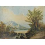 •Alfred Henry Fanthorpe (1873-1960). New Zealand river landscape, oil on canvas, signed, 31cm x 40cm