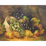 19thC British School. Fruit still life, Oil on canvas, 31.5cm x 41.5cm.