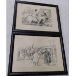After G.D. Armour. Two racing prints, with pencil titles, 26cm x 35cm.