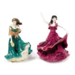 Two Royal Worcester porcelain figures, comprising Cathy, Ladies Of Literature, the special gold edit