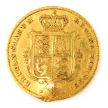 A Queen Victoria young head gold half sovereign 1849, 4g, AF.