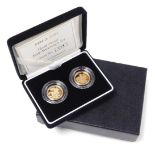 A 2004/2005 gold proof half sovereign set, in presentation box with certificate no. 018, 3.99g each,