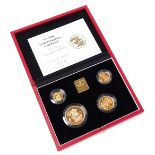 A Queen Elizabeth II Sovereign Portrait Collection, boxed with certificate, comprising half sovereig