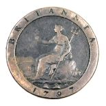 A George III cartwheel half penny 1797.