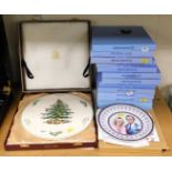 A quantity of Wedgwood collector's plates and associated items.