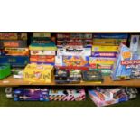 Assorted games, titles include Scrabble, Monopoly etc. (1 shelf)