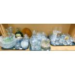 A quantity of glass items, including some cut glass, vases, marbles, etc. (3 trays and loose)