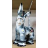 A large ceramic donkey approx. 60 cm high.