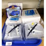 Collector's model aircraft, and a small Oxford diecast vehicle. (1 tray)