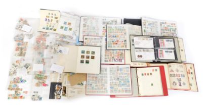 Various World stamp albums, to include Canada, Angola, Gambia, empty albums, loose stamps for Denmar