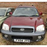 A Hyundai 2004 hatchback, registration FX04 JYS, diesel, manual, 187,177 registered miles, red, last