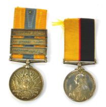 A Khedive's Sudan medal 1896-1908, with three bars for Khartoum, The Atbara and Sudan 1897, unknown