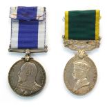 An Edward VII Royal Navy Long Service and Good Conduct medal, named to WH Wellington, 167045, Armr,