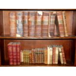 A group of 19thC and later leather bindings, to include Histoire de Wellington volumes 1-3, various