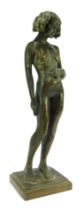 Ronald Moll. Patinated resin study of a standing female nude, Eliza, limited edition 268/750, 50cm h