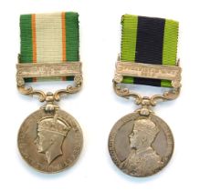 Two Indian General Service medals, comprising a George V medal with Afghanistan NWT 1919 bar, named