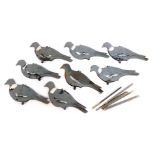 A collection of moulded plastic Pigeon profile decoys. (a quantity)