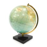 A Philips 9" terrestrial globe, by London Geographic Institute George Philip and Son Fleet Street, o