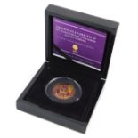 A Queen Elizabeth II 9ct gold 65th Anniversary Succession to the Throne double crown, boxed with cer