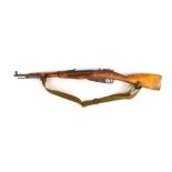 A Russian Mosin Nagant 7.62mm bolt action rifle, barrel length 51cm, serial number K1433, with deact