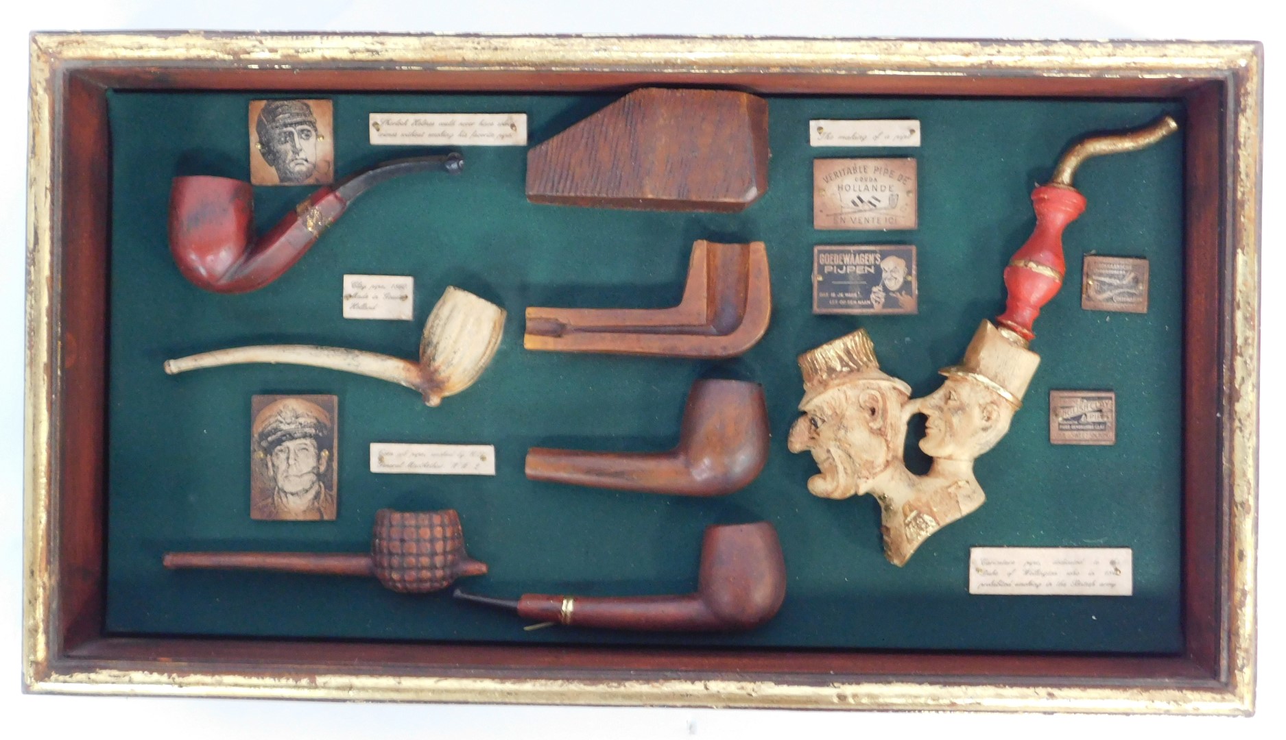 A group of smoking related items, to include a display case containing various reproduction pipes, 5 - Image 2 of 2