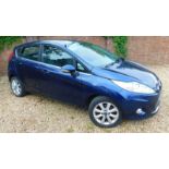 A 2010 Ford Fiesta Zetec, five door hatchback, Registration NU60 ANV, 1388cc petrol, 86,230 register