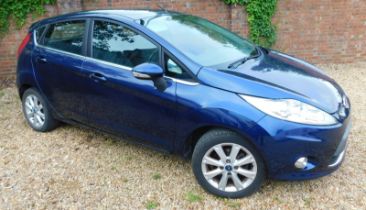 A 2010 Ford Fiesta Zetec, five door hatchback, Registration NU60 ANV, 1388cc petrol, 86,230 register