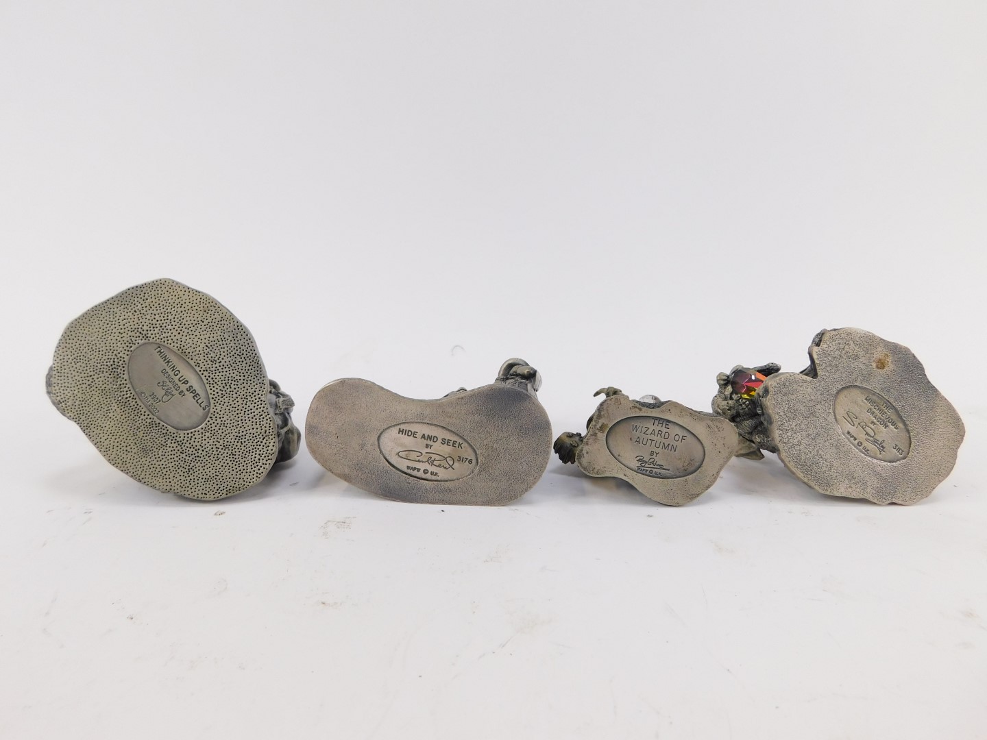 A group of Tudor Mint Myth & Magic pewter figures, to include Hide & Seek, The Loyal Dragons, The Pe - Image 5 of 5