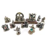 A group of Tudor Mint Myth & Magic pewter figures, to include Hide & Seek, The Loyal Dragons, The Pe