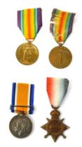 Four WWI medals, comprising a Belgian Inter Allied Victory medal, a 1914-20 British War medal named