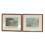 Two Spree at Melton Mowbray coloured engravings, Larking at the Grantham Tollgate, or Coming in for
