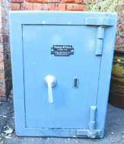 A Thomas Withers & Sons Ltd cast iron safe, painted in grey, 71cm high.