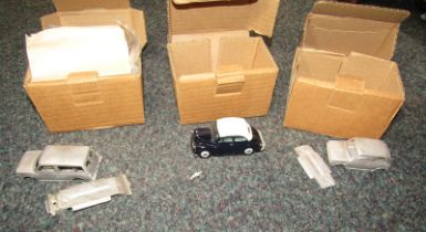 Two Jemini Model Reproductions diecast cars, comprising a JVK002 BMC Mini Clubman saloon, and a Morr