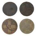 Four coins, comprising two George III collectors coins, for 1777, a silver florin, and a George VI f