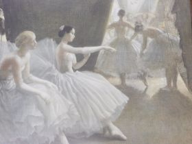 After Laura Knight. Ballet dancers, print, 43cm x 52cm.