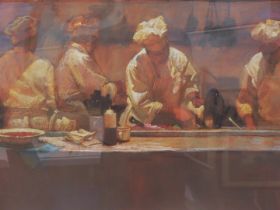 •Sally Strand (b.1955). Cookworks, artist signed limited edition print, 23/175, 50cm x 69cm.