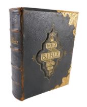 A metal bound illustrated national family bible, with commentaries of Scott and Henry, edited by Joh