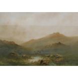 L. Bate (19thC/20thC). Moorland landscape, watercolour, signed and dated 1921, 37cm x 52cm.