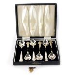 A cased set of six Dixon silver plated teaspoons.