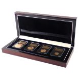 A London Mint Battle of Britain 75th anniversary gold sovereign set, comprising double sovereign, fu