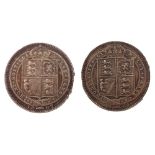 Two Victorian shillings, comprising 1887 and 1889, 12.1g.