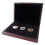 A presentation coin set, The Year of The Three Kings 80th anniversary silver crown set, comprising 1