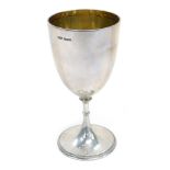 A George VI silver pedestal cup, Sheffield 1922, 4oz, 14cm high.